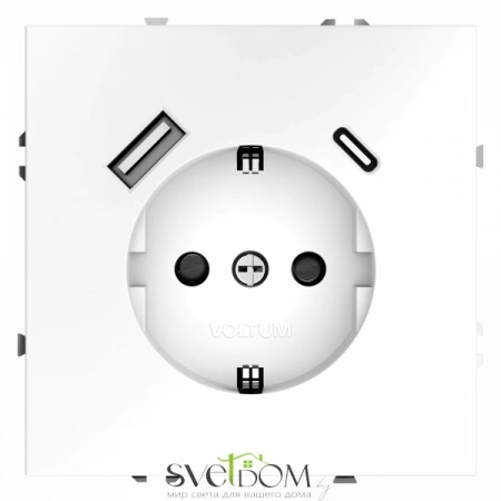 Розетка с USB, A+C Voltum S70 VLS040502  Voltum