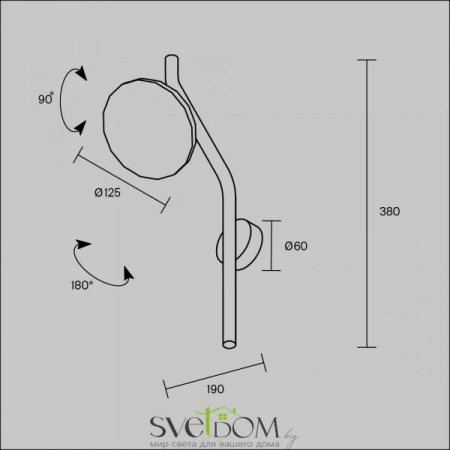 Настенные светильники MOD451WL-L8B3K Maytoni | Svetdom.by