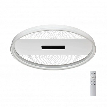 7664/93LR MITRA LED SN Светильник пластик/белый LED 93Вт 3000-4000-6000K D500 IP20 пульт ДУ SOLAR