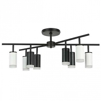 Lightstar LR7283643740 Люстра RULLO 8х50W GU10 ЧЕРНЫЙ/БЕЛЫЙ (571728+214437-4+214436-4+202430-8)