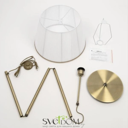 Citilux Линц CL402980 Торшер бронза с белым абажуром CITILUX