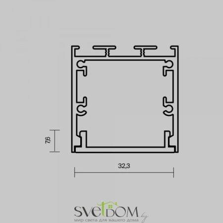 Рассеиватель для профиля 35x35 (Чёрный, 3 м), ALM-35-B-DF-3M 642041 Maytoni