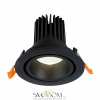 ST705.438.10 Св-к встр. Черный LED 1*10W 3000K 750Lm Ra>90 38° IP20 D102xH85 170-240V Встраиваемые светильники ST LUCE