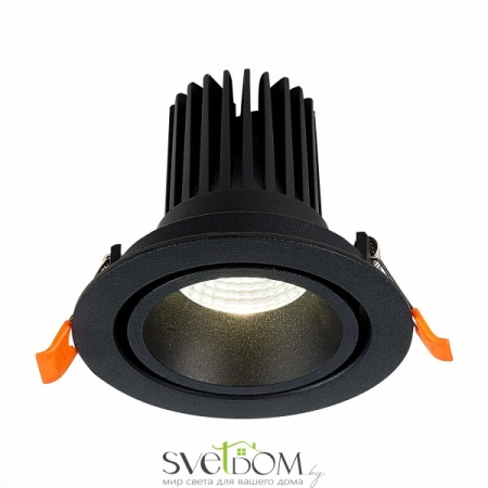 ST705.438.10 Св-к встр. Черный LED 1*10W 3000K 750Lm Ra>90 38° IP20 D102xH85 170-240V Встраиваемые светильники ST LUCE