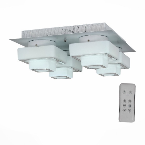 SL547.502.04 Люстра потолочная ST-Luce Белый/Белый LED 4*12W 4000K/6500K CUBICO