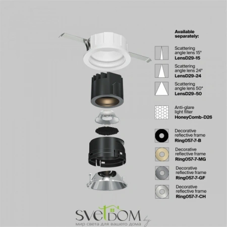 Фото Встраиваемые светильники Maytoni DL057-7W3K-W Встраиваемые светильники Maytoni DL057-7W3K-W от Магазина Svetdom.by