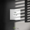 Розетки электрические с заземлением и шторками  Voltum S70 VLS040202  Voltum VLS040202