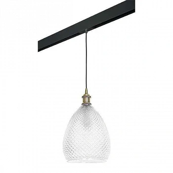 Lightstar PRO798021 Светильник д/1-фазн трека GENNI 1х40W E27 ЛАТУНЬ/ПРОЗРАЧНЫЙ/ЧЕРНЫЙ (798021+595007)