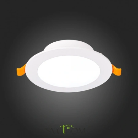 ST210.538.08 Св-к встр. Белый LED 1*8W 3000K 640Lm Ra80 110° IP20 D120xH30 220-240V Встраиваемые светильники ST LUCE