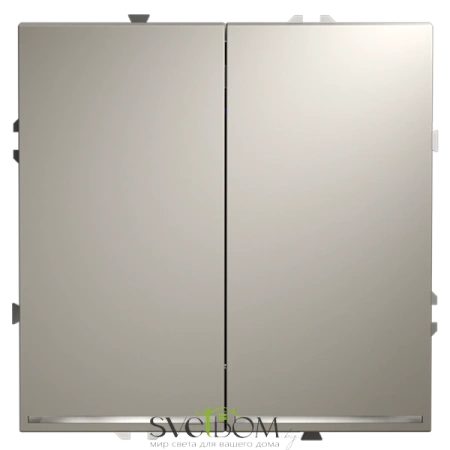 Проходной переключатель двухклавишный с подсветкой Voltum S70 VLS020403  Voltum VLS020403