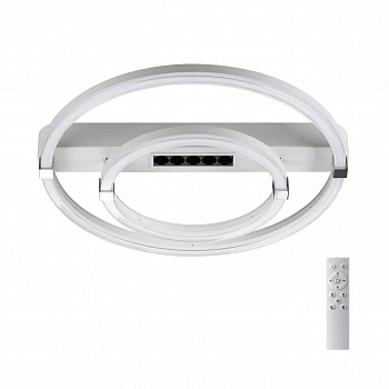 7665/55LR MITRA LED SN Светильник пластик/белый LED 55Вт 3000-4000-6000K 545х505 IP20 пульт ДУ TRECKY