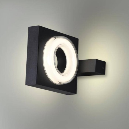 6654/5WL NATURE ODL24 623 черный/металл Уличный настенный светильник IP54 LED 5W 4000K AC85-265V VART Odeon Light