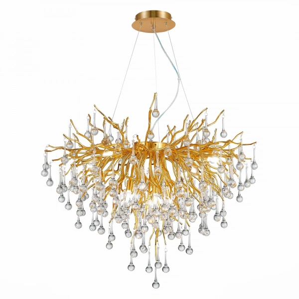 SL1651.203.09 Люстра подвесная ST-Luce Золотистый/Золотистый G9 9*5W ANZIO