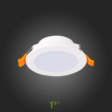 ST210.538.06 Св-к встр. Белый LED 1*6W 3000K 480Lm Ra80 110° IP20 D90xH30 220-240V Встраиваемые светильники ST LUCE