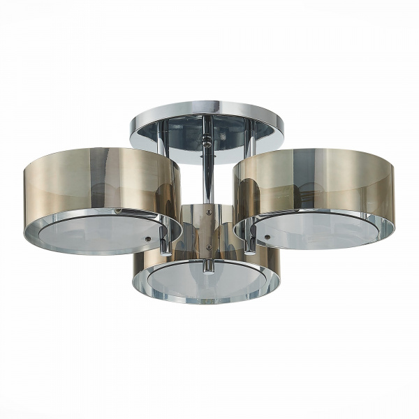 EVOLUCE SL483.702.03 Светильник потолочный Хром/Дымчатый E27 3*40W FORESTA