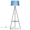 Citilux Рейнер CL806023 Торшер чёрный со столиком и синим абажуром CITILUX
