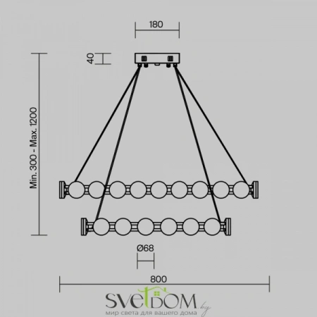 Подвесные светильники Freya FR6180PL-L70B от Магазина Svetdom.by