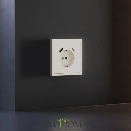 Накладка для розетки USB A+C Voltum S70 Хлопок VLS001013 Voltum VLS001013