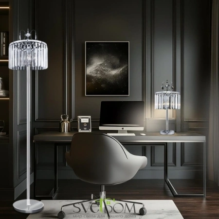 Citilux Инга CL335831 Настольная лампа хрустальная Хром CITILUX