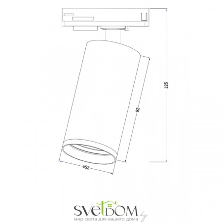 Трековый светильник Technical TR020-1-GU10-B TR020-1-GU10-B Maytoni