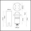 6662/2GL NATURE ODL24 631 черный/металл Встраиваемый грунтовый светильник IP67 LED 3W 4000K 12V/24V WALD (нужен драйвер 357781/357782) Odeon Light