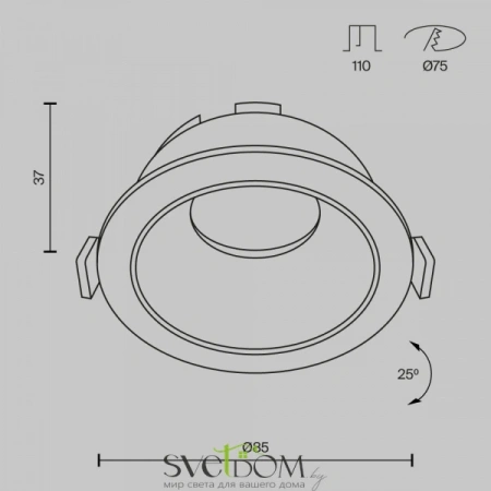 Встраиваемые светильники Maytoni DL051-U-1W от Магазина Svetdom.by