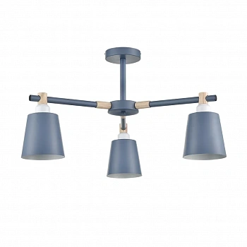 8098/3C MODERNI LN25 271 синий/синий металл, дерево/металл Люстра потолочная Е27 3*60W 220V ROSALINA
