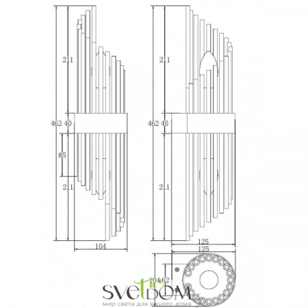 Настенные светильники MOD174WL-02G Maytoni | Svetdom.by