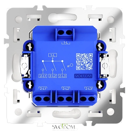 Выключатель трехклавишный Voltum S70 VLS030103  Voltum VLS030103