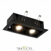 ST250.448.02 Св-к встр. Черный GU10 2*50W  L245xW126xH70 220V Без ламп Встраиваемые светильники ST LUCE