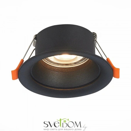 ST200.408.01 Св-к встр. Черный GU10 1*50W  D89xH40 220V Без ламп Встраиваемые светильники ST LUCE