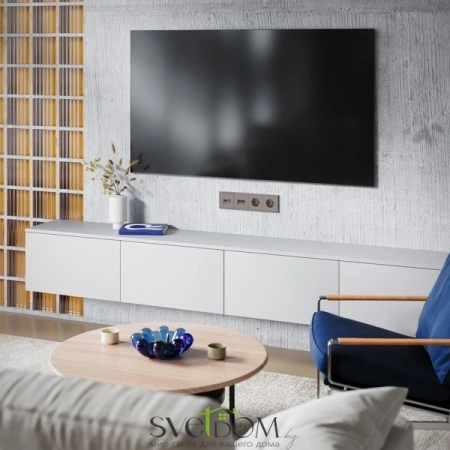 Накладка для розетки TV+RJ45 Voltum S70 Капучино VLS002714 Voltum VLS002714