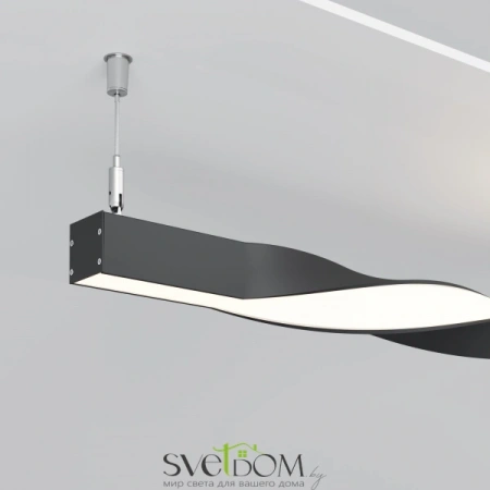 Радиусный профиль 35x35 Twist 180° черный ALM-3535R-B-T-180°-0.5M