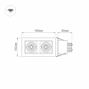 Светильник CL-KARDAN-S180x102-2x9W Warm (WH, 38 deg) Arlight 024127 Arlight