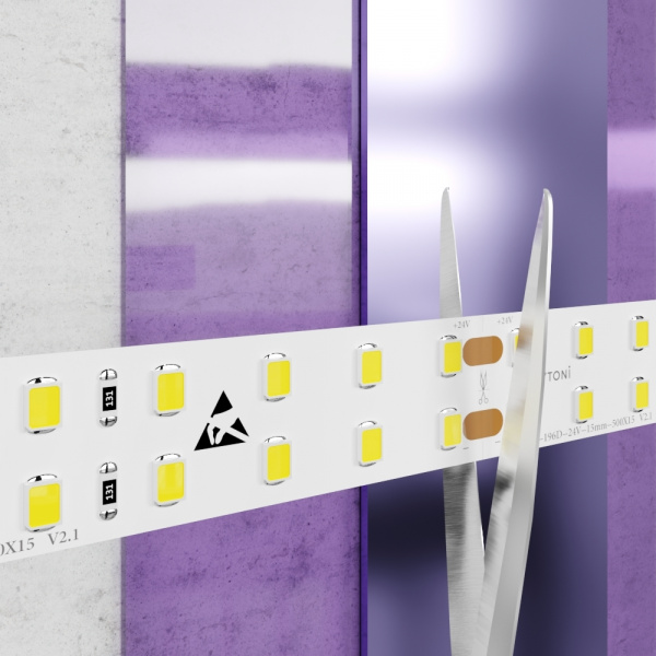 Светодиодная лента 24В 2835 20Вт/м 4000K 5м IP20 15мм 20029