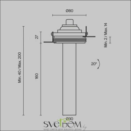 Встраиваемые светильники Maytoni C140TRS-L200-7W3K-W от Магазина Svetdom.by