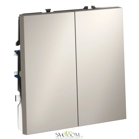 Выключатель двухклавишный Voltum S70 VLS020103  Voltum VLS020103