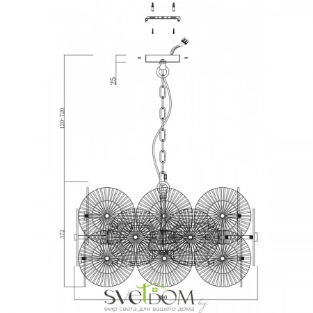 Подвесные светильники Maytoni MOD007PL-10G от Магазина Svetdom.by