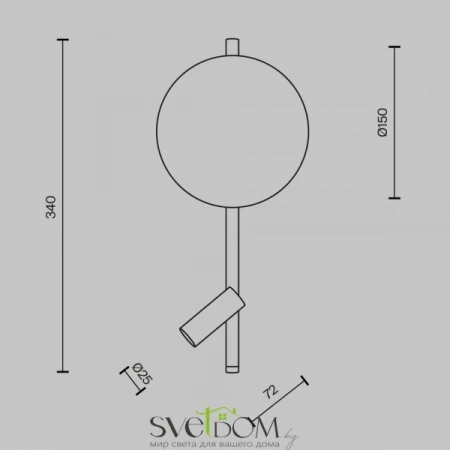 Настенные светильники MOD450WL-L9W3K Maytoni | Svetdom.by