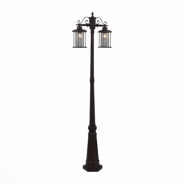 SL080.425.02 Светильник уличный наземный ST-Luce Темный кофе/Прозрачный, Темный кофе E27 2*100W LASTERO