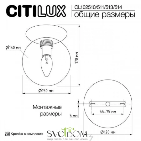 Накладные светильники CITILUX CL102513 от Магазина Svetdom.by