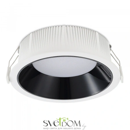 ST755.438.18 Св-к встр. Черный LED 1*18W 3000K 1 620Lm Ra80 120° IP20 D160xH60 100-240V Встраиваемые светильники ST LUCE
