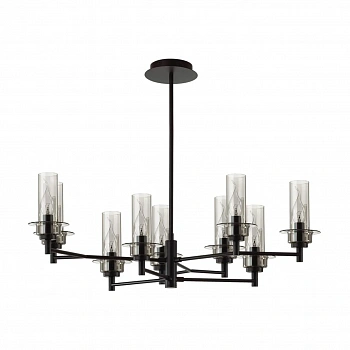 6555/9C CLASSI LN24 черный/дымчатый/металл/стекло Люстра потолочная E14 9*40W 220V MADONNA