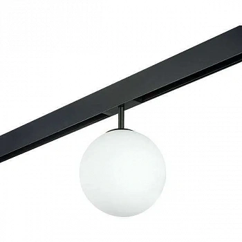 Lightstar PRO130107 Светильник д/1-фазн трека TETA ЧЕРНЫЙ/БЕЛЫЙ E14 D180 PRO (595107+595130)