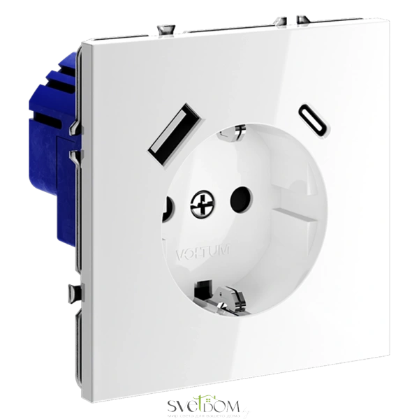 Розетка с USB, A+C Voltum S70 VLS040501  Voltum VLS040501