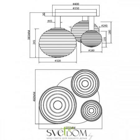 Потолочные светильники Maytoni MOD268CL-03B от Магазина Svetdom.by