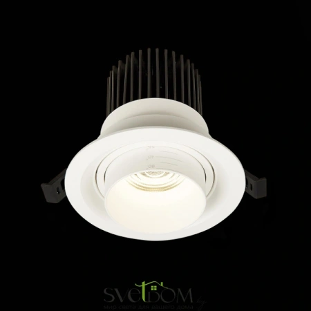 ST701.548.12 Св-к встр. Zoom Белый LED 1*12W 4000K 960Lm Ra90 15°-60° IP20 D115xH95 170-240V Встраиваемые светильники ST LUCE