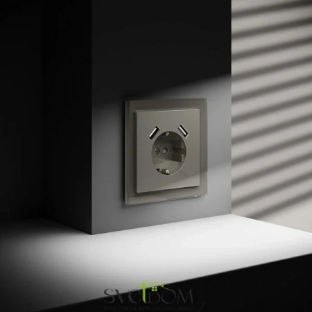 Розетка с USB, А+А Voltum S70 VLS040404  Voltum