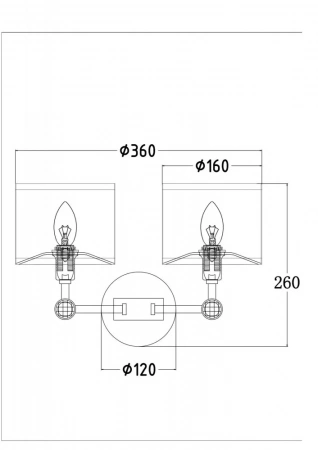 Настенные светильники MOD088WL-02BS Maytoni | Svetdom.by