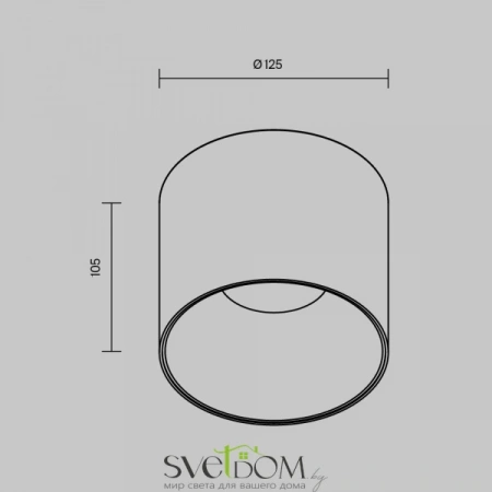 Потолочные светильники Maytoni C064CL-01-25W3K-RD-WB от Магазина Svetdom.by